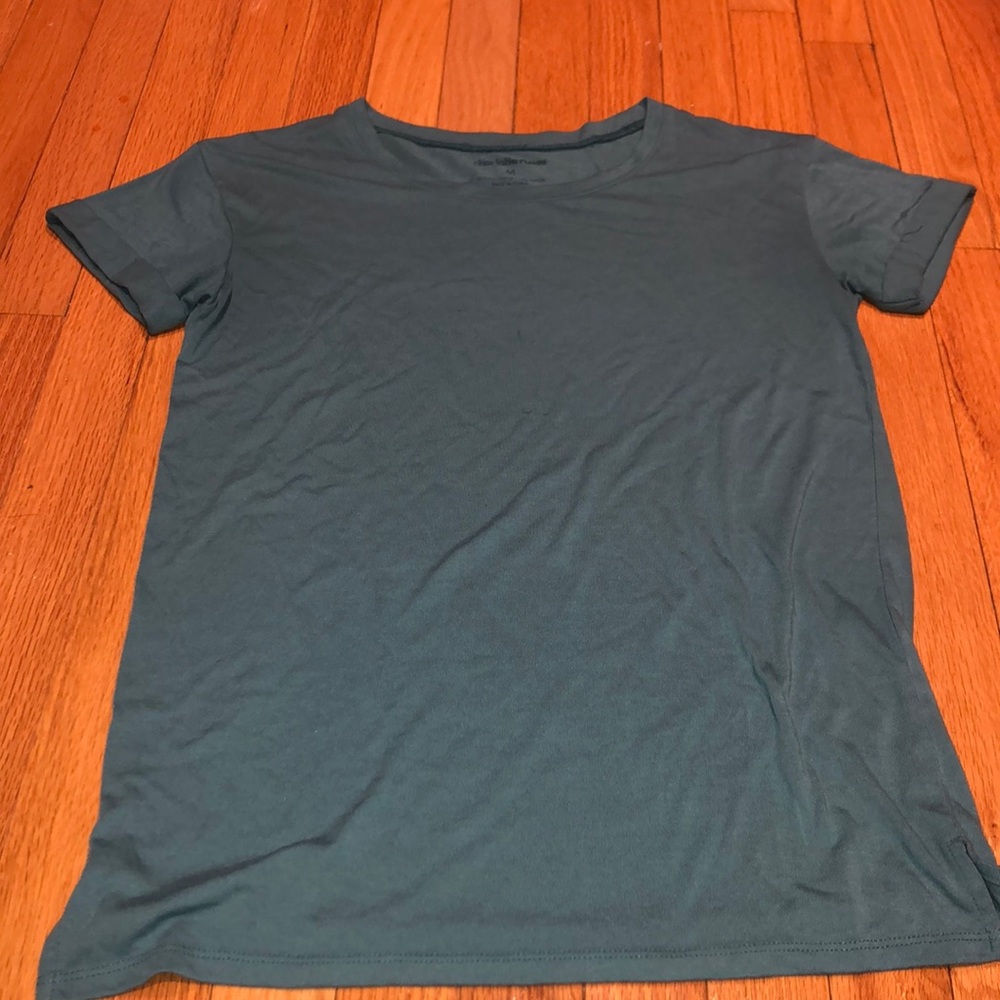 Teal color simple and plain t-shirt